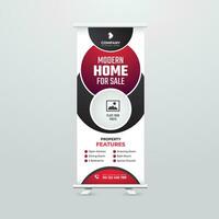 Modern and Creative Roll up Banner Template Design vector