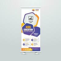 Modern and Creative Roll up Banner Template Design vector