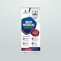 Modern and Creative Roll up Banner Template Design vector