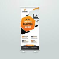 Modern and Creative Roll up Banner Template Design vector