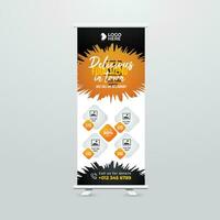 Modern and Creative Roll up Banner Template Design vector