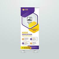 Modern and Creative Roll up Banner Template Design vector