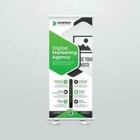 Modern and Creative Roll up Banner Template Design vector