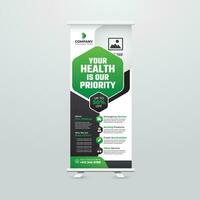 Modern and Creative Roll up Banner Template Design vector