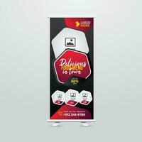 Modern and Creative Roll up Banner Template Design vector