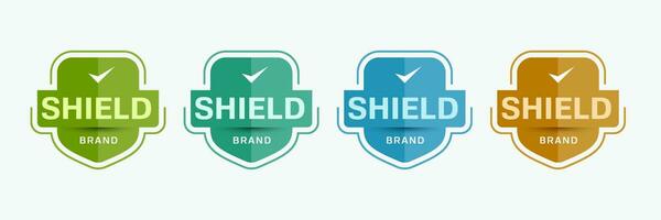 Shied logo company. Badge shield security design. Shield icon. vector