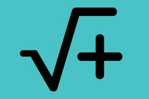 cuadrado raíz vector icono matemáticas logo