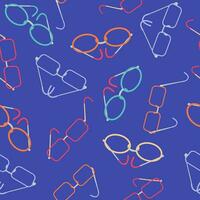 Points options, variety. World Sight Day, glasses, pattern. Vector illustration. Background seamless isolated.