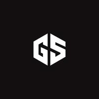 Vector GS company name initial letters monogram