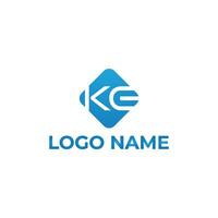 Vector letter KE logo design concept logo