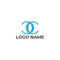 Vector CC company name initial letters monogram