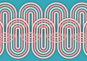 Loop colorful smooth retro soft pink blue pattern curve background vector