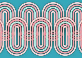 Loop colorful smooth retro soft pink blue pattern curve background vector