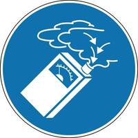 Gas detector sign. Mandatory sign. Round blue sign. Hazardous vapors or gases. Gas leak. vector