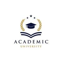 Education logo template design with bachelor cap and book concept with creative idea.Logo for school, university,academy and student. vector