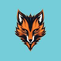 Mascot Angry Fox Head in Vector Illustration