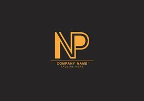 NP or PN minimal logo vector