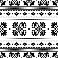 Seamless ethnic pattern in Native American style. Geometric pattern with tribal Aztec and Navajo design for textile and decoration. Black and white colors. vector