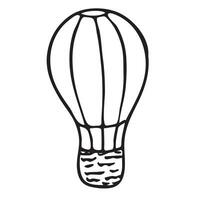 Balloon, flight, journey. vector illustration. doodle style. isolated on a white background.