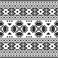 Ethnic seamless geometric pattern. Aztec tribal abstract texture design for textile and decoration. Black and white colors. vector