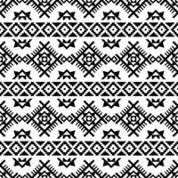 Aztec tribal traditional design for textile templates and print fabric. Seamless ethnic stripe pattern in black and white colors. Abstract geometric style. vector