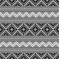 Abstract geometric background illustration design with ethnic style. Seamless pattern of Aztec tribal design for textile and decorative. Black and white colors. vector