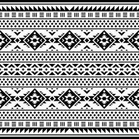 Aztec geometric seamless ethnic pattern. Folk monochrome style. Template print for textile and decorative. Black and white colors. vector