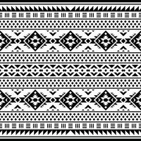 Aztec geometric seamless ethnic pattern. Folk monochrome style. Template print for textile and decorative. Black and white colors. vector