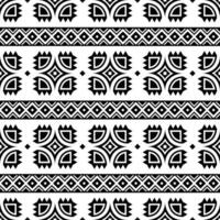 Aztec and Navajo tribal with abstract seamless stripe pattern. Ethnic style print template for textile and fabric. Black and white colors. vector