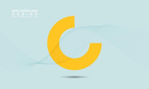 Abstract Wave Stripe with Geometric Element Vector Background