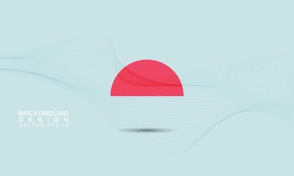 Abstract Wave Stripe with Geometric Element Vector Background