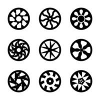 sports car rim set, car rims design vector