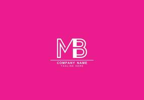 MB or BM minimal and abstract logo vector