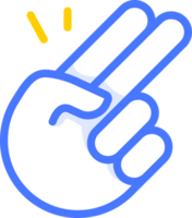 das Bitter Hand Emoji Aufkleber Symbol png