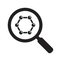 Nanotechnology magnifier icon. Simple illustration of nanotechnology magnifier vector icon for web design isolated on white background.