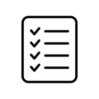 Checklist icon. List vector line icon.