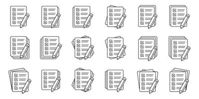 Document with pencil icon vector illustration. Test vector icon.