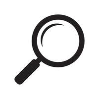 Loupe icon. Magnifying glass icon, magnifier symbol. vector