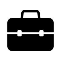 Briefcase icon. Business bag icon. Suitcase, portfolio symbol, solid style pictogram isolated on white background. vector