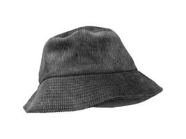 black bucket hat isolated on white background photo