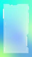 Futuristic vertical gradient background. Social media frame vector illustration.