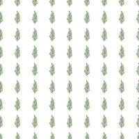 Abstract seaweed backdrop. Organic fern leaves seamless pattern. Simple style botanical background. vector