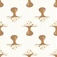 Hand drawn psychedelic mushrooms seamless pattern. Magical fly agaric wallpaper. vector