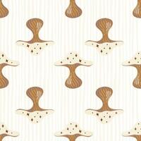 Hand drawn psychedelic mushrooms seamless pattern. Magical fly agaric wallpaper. vector