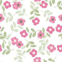 Small flower seamless pattern. Abstract floral ornament. Simple botanical backdrop. vector