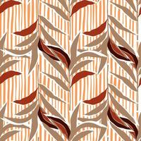 Stylized tropical palm leaves wallpaper. Jungle palm leaf seamless pattern. vector