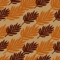 Tropical leaves seamless pattern. Floral backdrop. Matisse inspired decoration wallpaper. Simple organic shape background vector