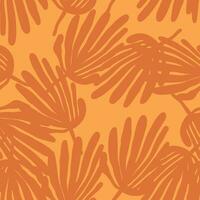 Simple organic shape seamless pattern. Tropical leaves background. Matisse inspired decoration wallpaper. vector