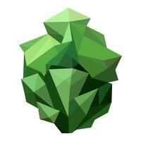 Abstract low poly bush icon isolated. Geometric shrub polygonal style. 3d low poly symbol. vector