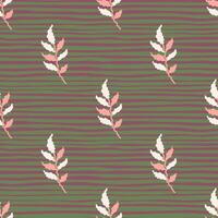 Organic leaves seamless pattern. Simple style. Botanical background. Decorative forest leaf wallpaper. vector